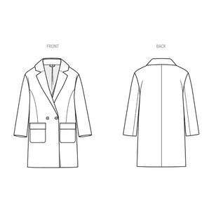 Simplicity S9854 Misses' Lined Coat Pattern for American Sewing Gild White