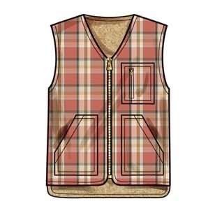 Simplicity S9860 Children's, Teens' and Adults' Lined Vests Pattern for American Sewing Guild White XS - XL