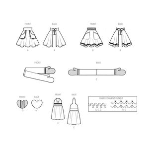 Simplicity S9873 Apron and Kitchen Accessories Pattern White S - L