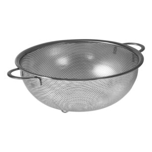 Avanti Stainless Steel 25.5 cm Perforated Strainer with Handles. Silver 25.5 cm