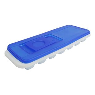 Avanti Ice Cube Tray Pour Thru Lid Blue & White 14 Cup