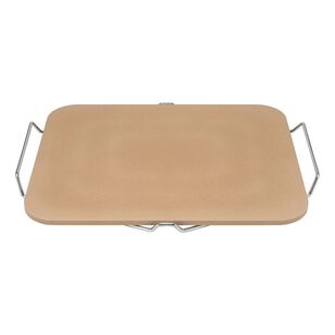 Avanti Rect Pizza Stone with Rack Light Brown 38 x 30 cm