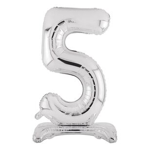 Amscan Large Standing Number 5 Silver