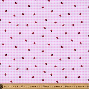 Mix N Match Ladybird Gingham 112 cm Poly Cotton Poplin Fabric Multicoloured 112 cm