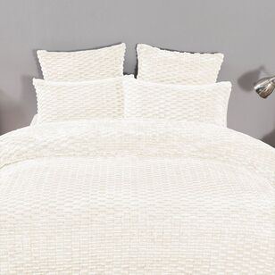 KOO Bruno Faux Fur Quilt Cover Set Winter White