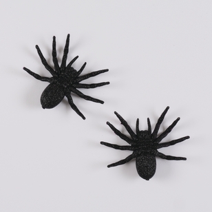 Spooky Hollow Glittery Spiders 2-Pack Multicoloured