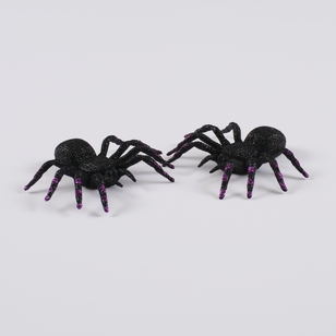 Spooky Hollow Glittery Spiders 2-Pack Multicoloured