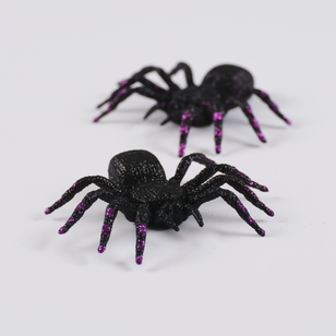 Spooky Hollow Glittery Spiders 2-Pack Multicoloured