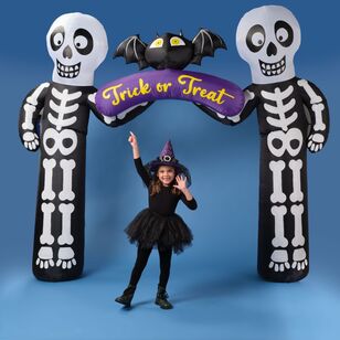 Spooky Hollow Inflatable Skeleton Arch Decoration Multicoloured