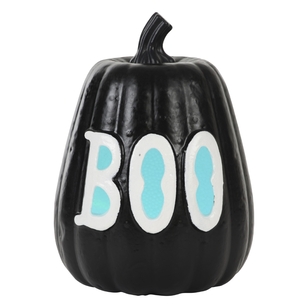 Spooky Hollow Light Up Boo Pumpkin Black