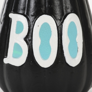 Spooky Hollow Light Up Boo Pumpkin Black