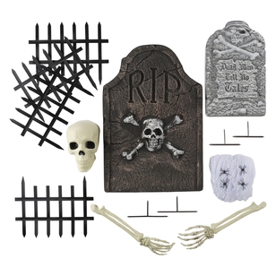 Spooky Hollow Cemetery Decoration Kit Multicoloured