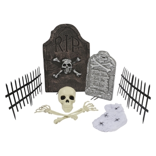 Spooky Hollow Cemetery Decoration Kit Multicoloured