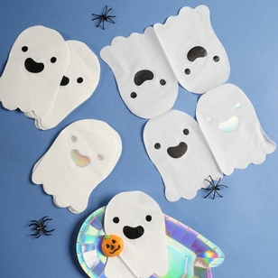 Spooky Hollow Ghost Napkins 21-Pack Multicoloured