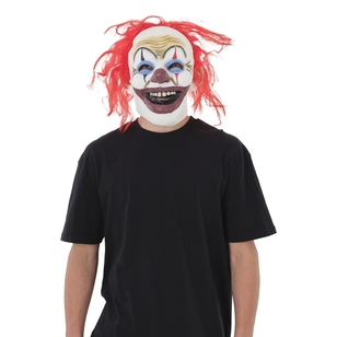 Spooky Hollow Clown Latex Mask Multicoloured