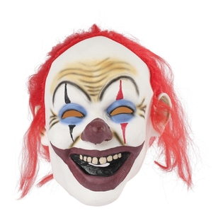 Spooky Hollow Clown Latex Mask Multicoloured