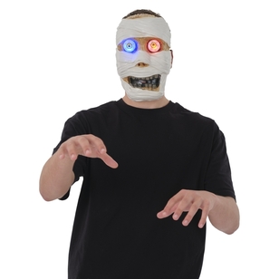 Spooky Hollow Mummy Light Up Mask Multicoloured