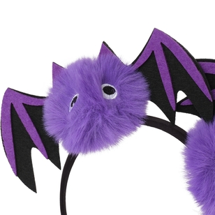 Spooky Hollow Bat Pom Pom Headband Multicoloured