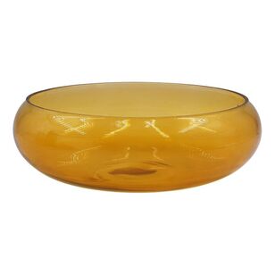 Bouclair Natural Flair Ochre Glass Bowl Orange 32 x 10 cm