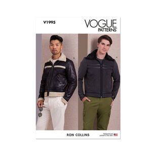 Vogue V1995 Men's Pointed Collar Jackets Pattern White