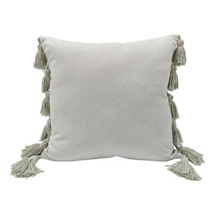 Ombre Home Asher Tassel Cushion 3 Green 45 x 45 cm