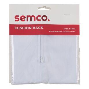 Semco White Cushion Backing With Zip White