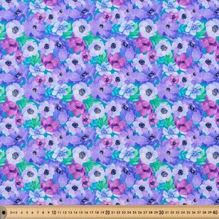 Peacock Alley Large Flowers 112 cm Cotton Fabric Lilac 112 cm