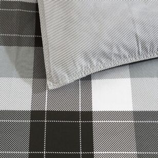 Nautica Bluff Plaid Quilt Cover Set Black/ Grey