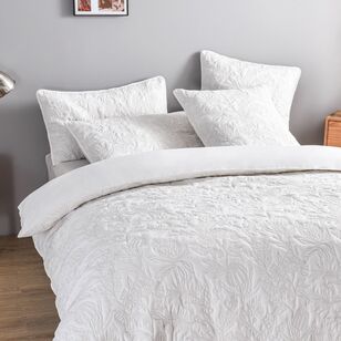 KOO Juliette Quilted Quilt Cover Set White
