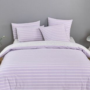 KOO Tranquil Stonewashed Cotton Quilt Cover Set Lilac