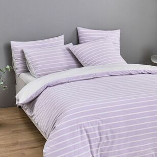 KOO Tranquil Stonewashed Cotton Quilt Cover Set Lilac