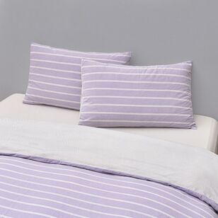 KOO Tranquil Stonewashed Cotton Quilt Cover Set Lilac