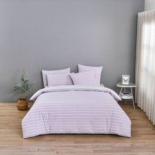 KOO Tranquil Stonewashed Cotton Quilt Cover Set Lilac