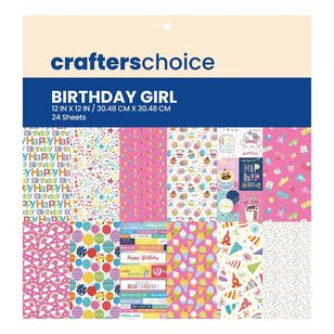 Crafters Choice Paper Pad 12 x 12" Birthday Girl Multicoloured