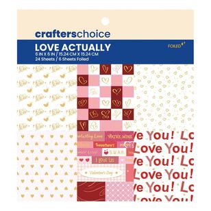 Crafters Choice Paper Pad 6 x 6" Love Multicoloured 12 x 12 in