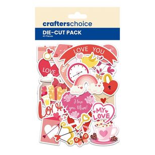 Crafters Choice Love Diecut Pack Multicoloured