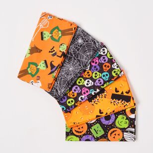 Ghouls and Ghosts 5 Piece Halloween Fat Quarter Bundle Multicoloured 45 x 52 cm