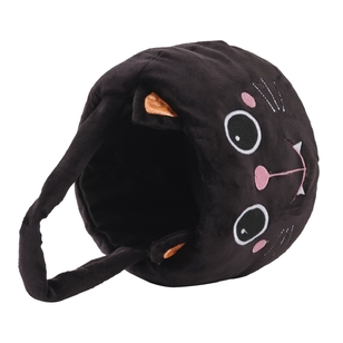 Spooky Hollow Plush Cat Basket Black