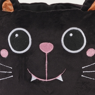 Spooky Hollow Plush Cat Basket Black