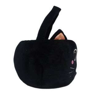 Spooky Hollow Plush Cat Basket Black