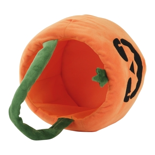 Spooky Hollow Plush Pumpkin Basket Orange