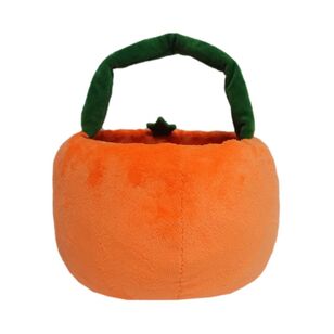 Spooky Hollow Plush Pumpkin Basket Orange