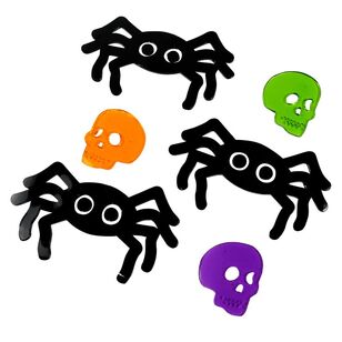 Spooky Hollow Sticky Window Spiders Multicoloured