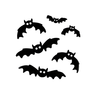 Spooky Hollow Spooky Window Cling Bats Multicoloured