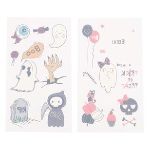 Spooky Hollow Glow in the Dark Temporary Kids Tattoos Multicoloured