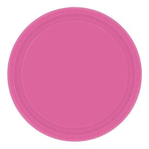 Amscan 17cm Paper Plate Round 20Pk Bright Pink 17 cm