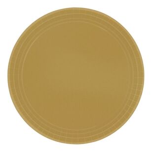 Amscan 17cm Paper Plate Round 20Pk Gold 17 cm