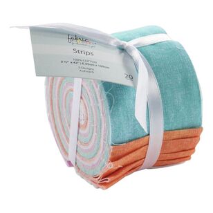 Pastel Textured Strip Jelly Roll Multicoloured 6.3 x 109 cm
