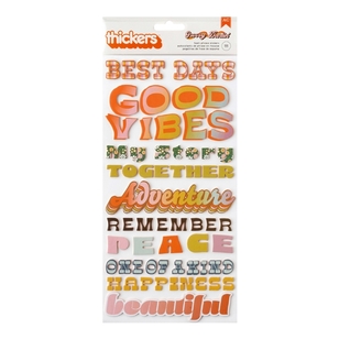 American Crafts Jen Hadfield Groovy Darlin' Thickers Foam Phrase Stickers Phrases