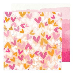 American Crafts Vicki Boutin Bold And Bright Take Heart Loose Paper Take Heart 12 x 12 in